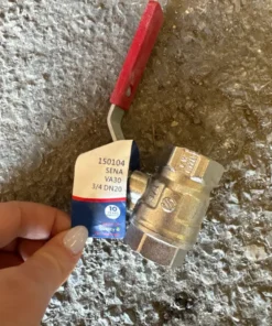 Ορειχάλκινη Σφαιρική Βάνα Arco Sena 3/4" με Κόκκινη Χειρολαβή